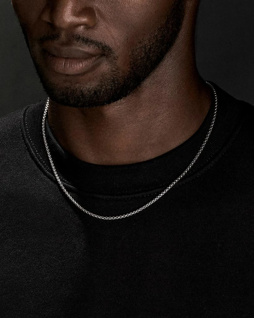 David Yurman Men's Box Chain Necklace in Gray Titanium, 2.7mm, 24"L 2