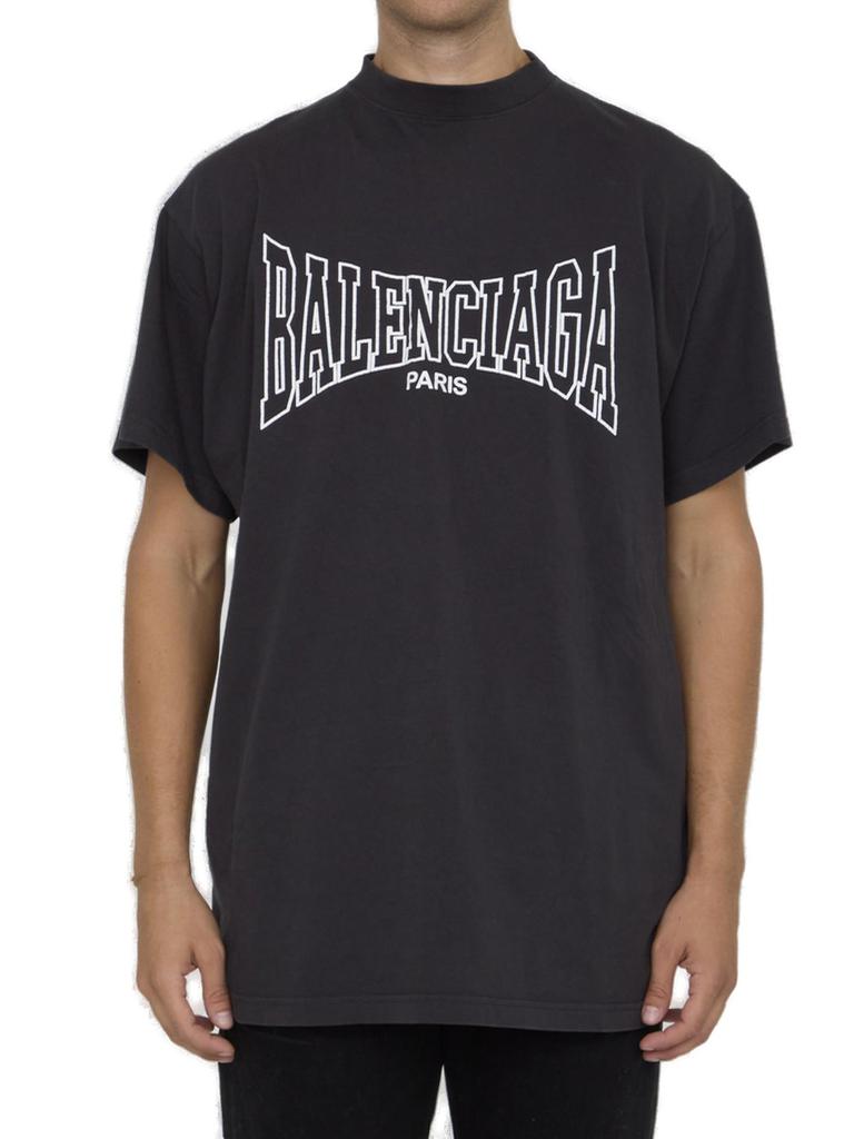 Balenciaga Balenciaga Paris Logo Printed Oversized T-Shirt