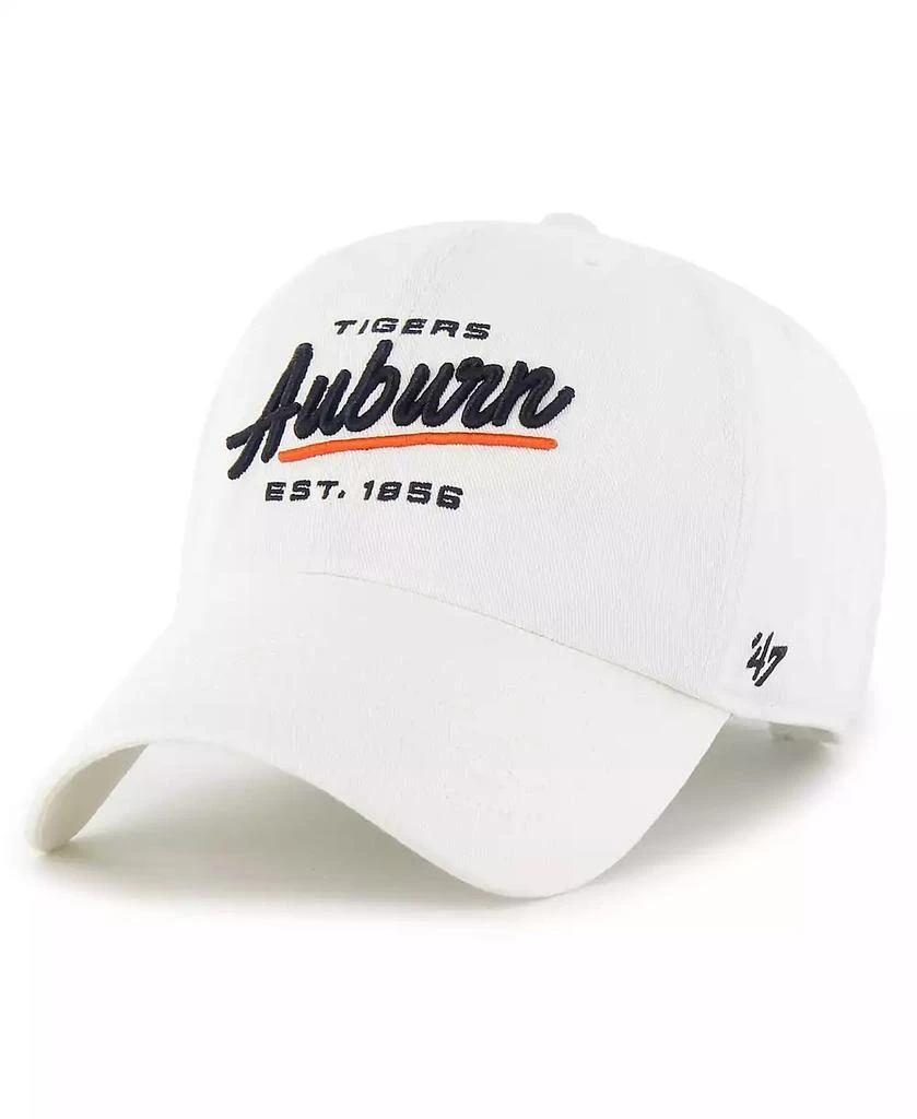 47 Brand Women's White Auburn Tigers Sidney Clean Up Adjustable Hat 1