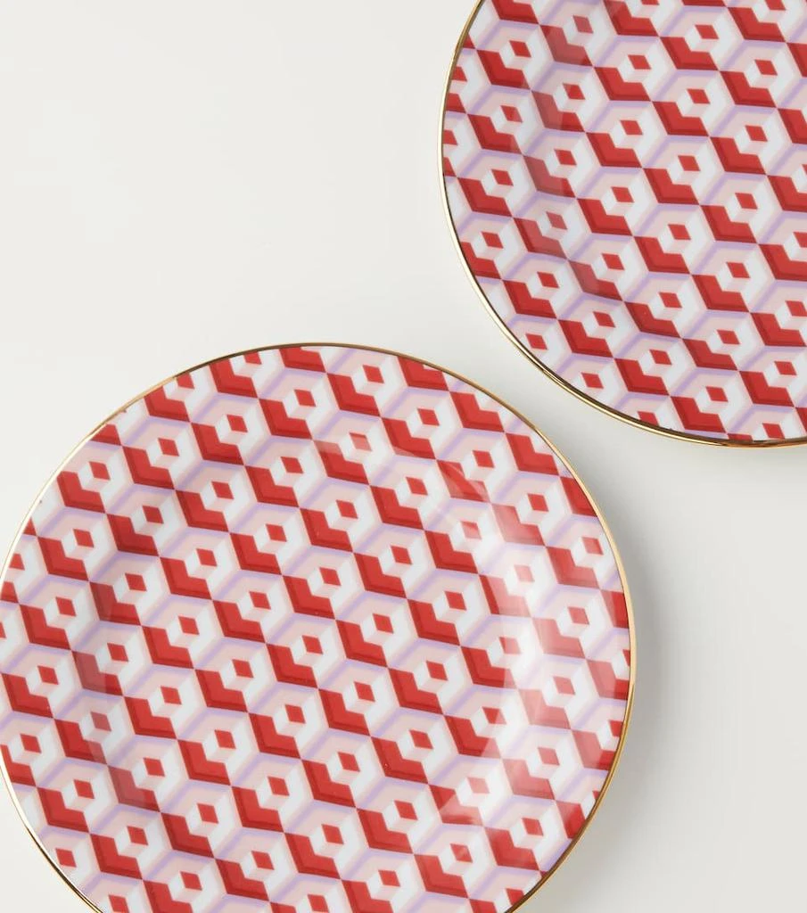 LA DOUBLE J Cubi Rosso set of 2 dessert plates 2