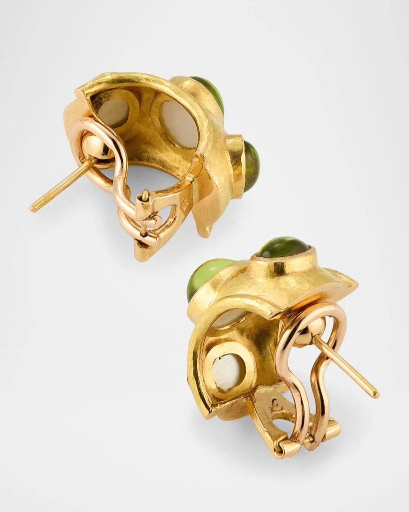 Elizabeth Locke 19K Vertical Peridot Earrings 4
