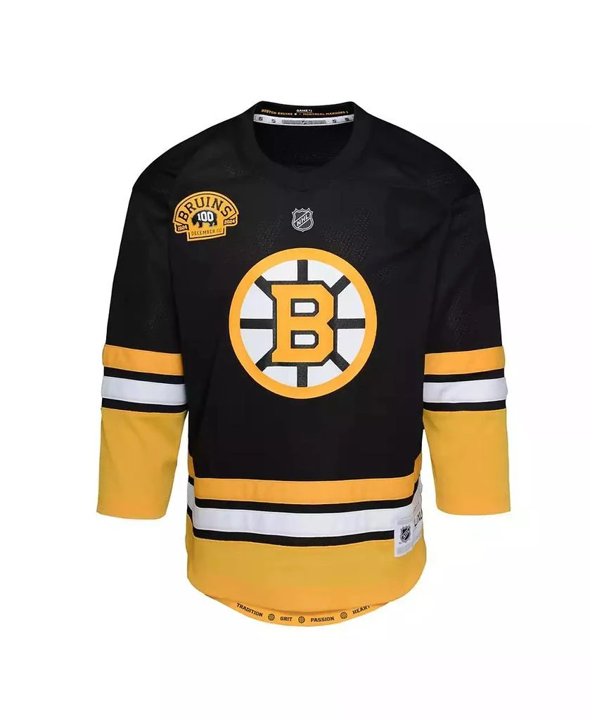 Outerstuff Big Boys and Girls Black Boston Bruins 100th Anniversary Replica Jersey 3