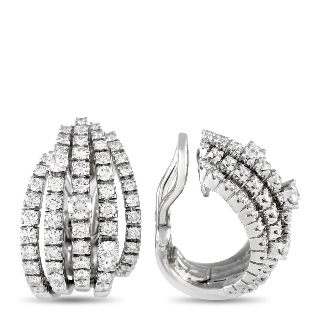 Damiani Notte di San Lorenzo 18K White Gold 2.01ct Diamond Earrings MF03-111524