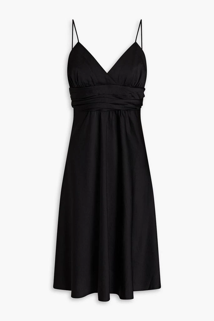 BA&SH Dixie gathered satin-crepe dress 1