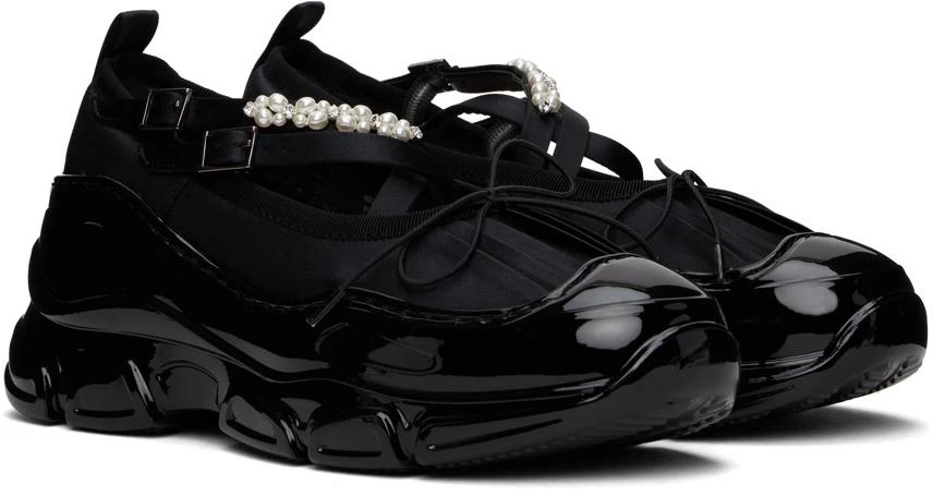 Simone Rocha Black Beaded Tracker Ballerina Sneakers 4