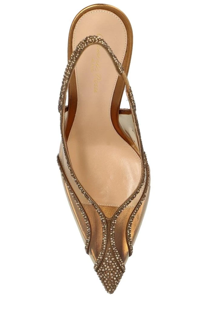 Gianvito Rossi Gianvito Rossi Brenda Embellished Slingback Pumps 4