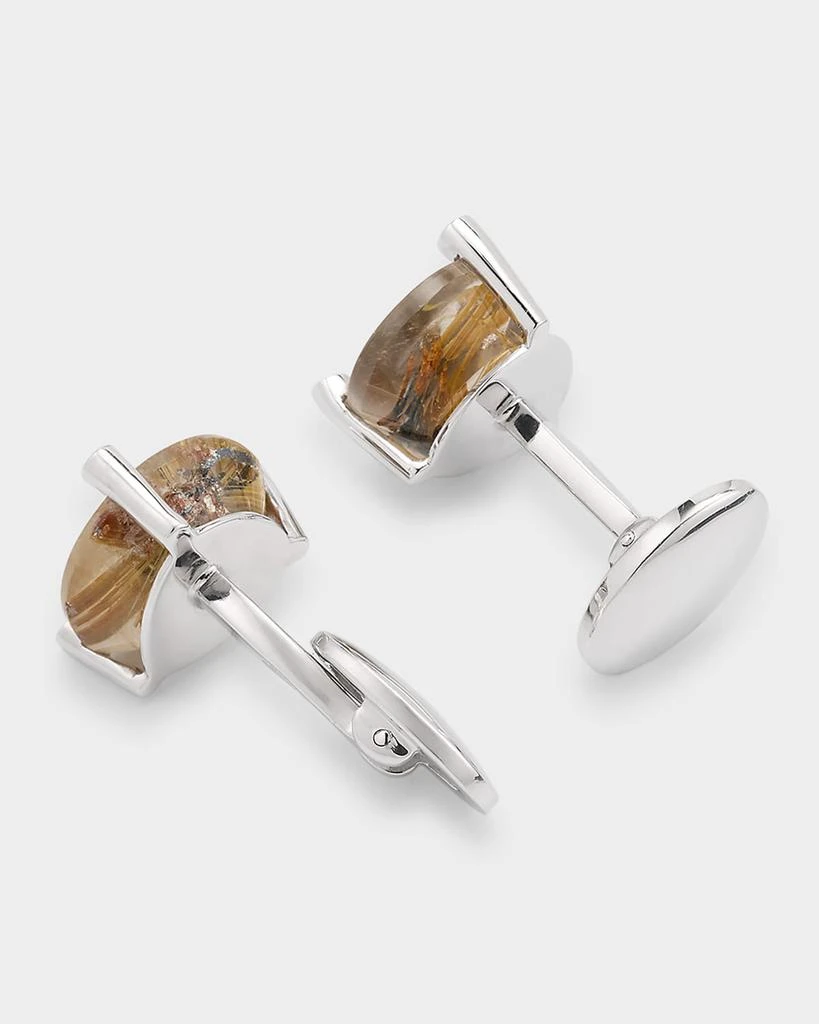 Jan Leslie Men's Rutilated Quartz Cufflinks 4