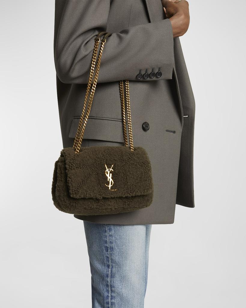 ショルダーバッグ・ポシェット SAINT LAURENT MUD SHEARLING JAMIE SMALL SHOULDER BAG Yves Saint Laurent Jamie Small YSL Shoulder Bag in Lamb