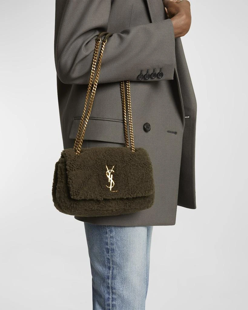 Yves Saint Laurent Jamie Small YSL Shoulder Bag in Lamb Shearling Fur 5