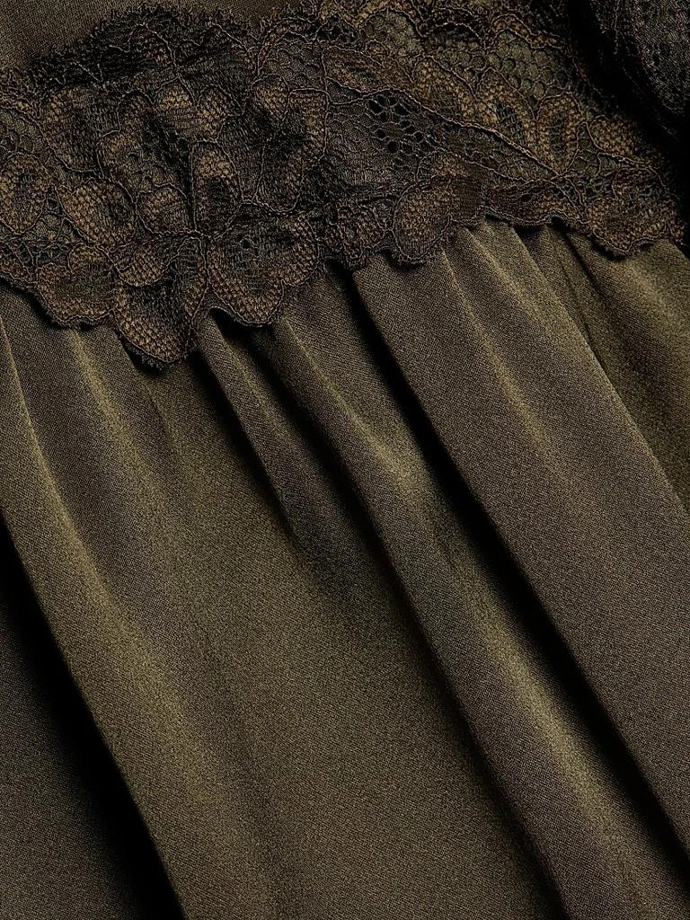 Reformation Stasia Lace-Trim Silk Dress 7