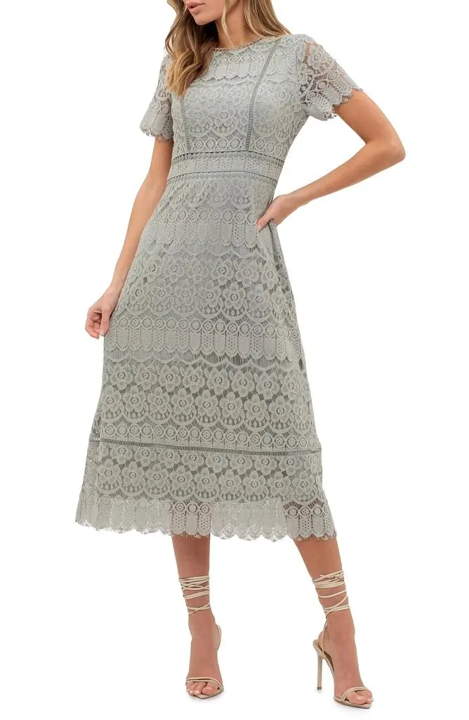Scalloped Lace Midi Dress  On Sale Now with Up to 62% Off | Discover  Exclusive Deals & Savings at BeyondStyle  Authentic AUGUST SKY women|dress| dresses|clothing|female with Limited-Time Discounts, Free Shipping, and