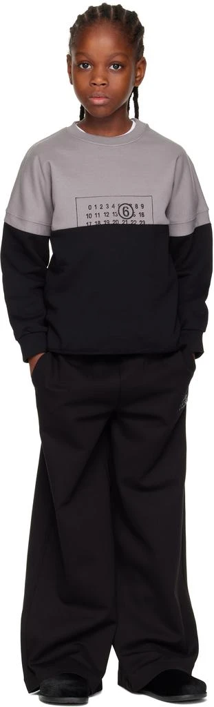 MM6 Kids Gray 
Black Paneled Sweatshirt 4