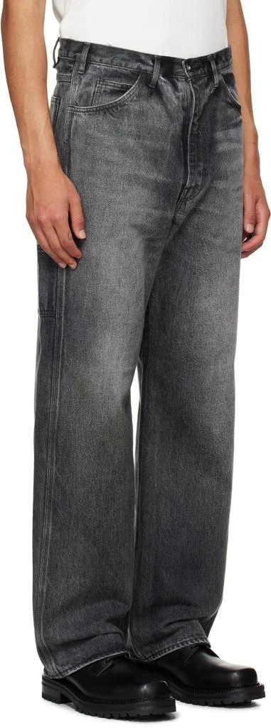 AURALEE Black Selvedge Faded Heavy Painter Jeans 4