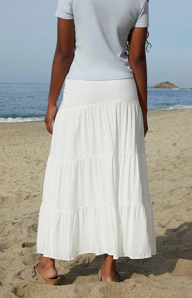 John Galt White Lizzy Maxi Skirt 4