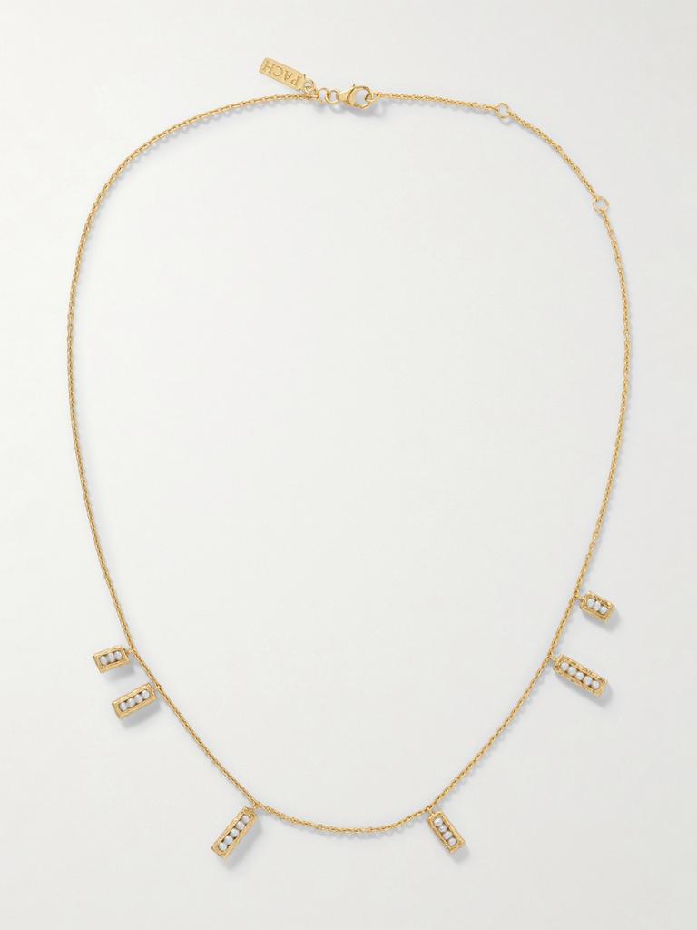 PACHAREE Bamboo 珍珠镀金项链