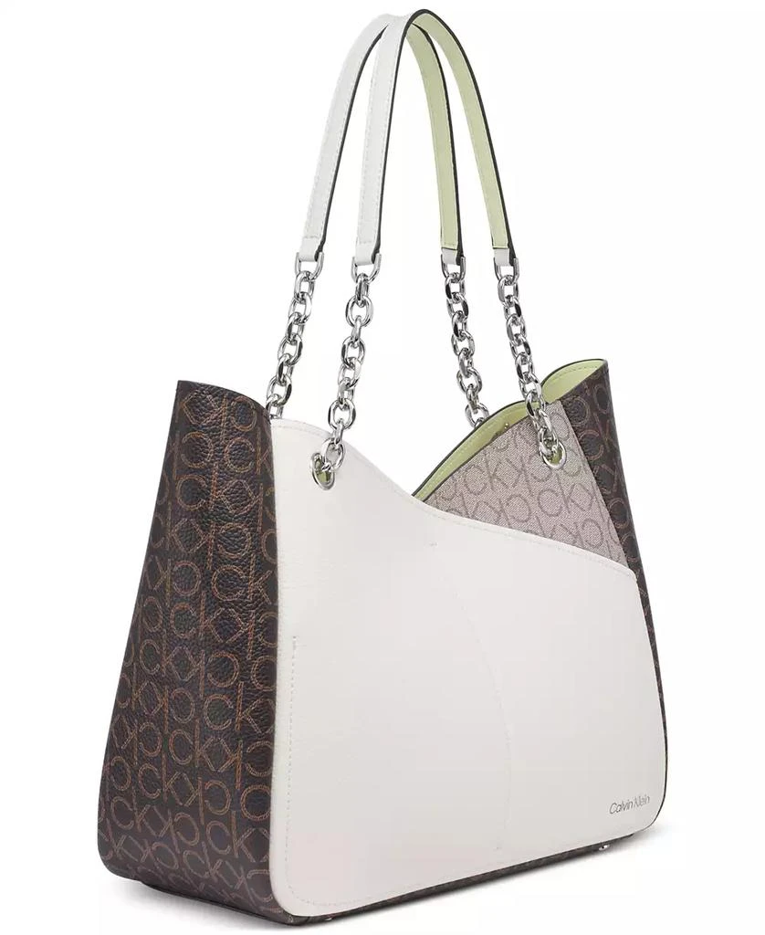 Calvin Klein Zoe Signature Chain Tote Bag 4