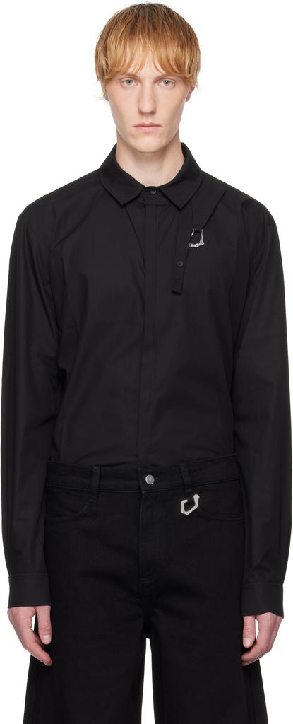 Heliot Emil Black Corrosion Shirt