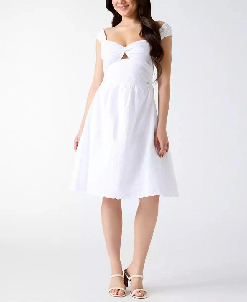 Womens Lace Embroidered Midi Dress  On Sale Now with Up to 77% Off |  Discover Exclusive Deals & Savings at BeyondStyle  Authentic GUESS  women/clothing/dresses with Limited-Time Discounts, Free Shipping, and