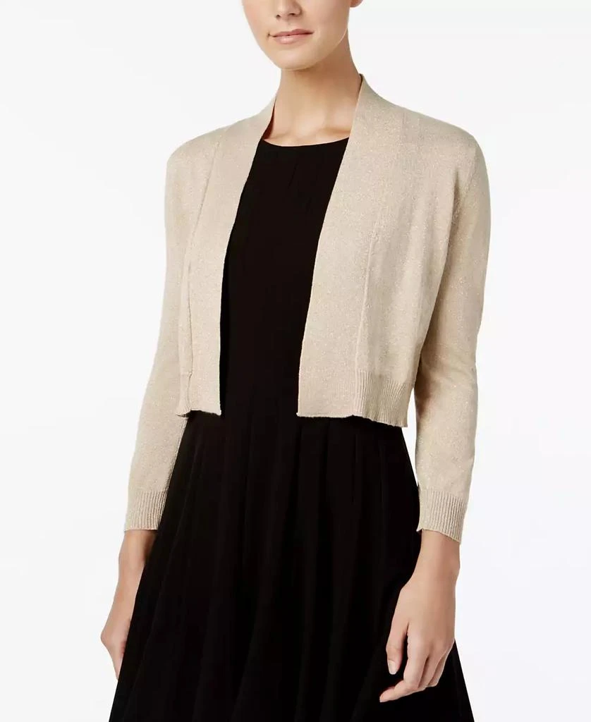 Calvin Klein Three-Quarter-Sleeve Glitter Shrug Cardigan 1