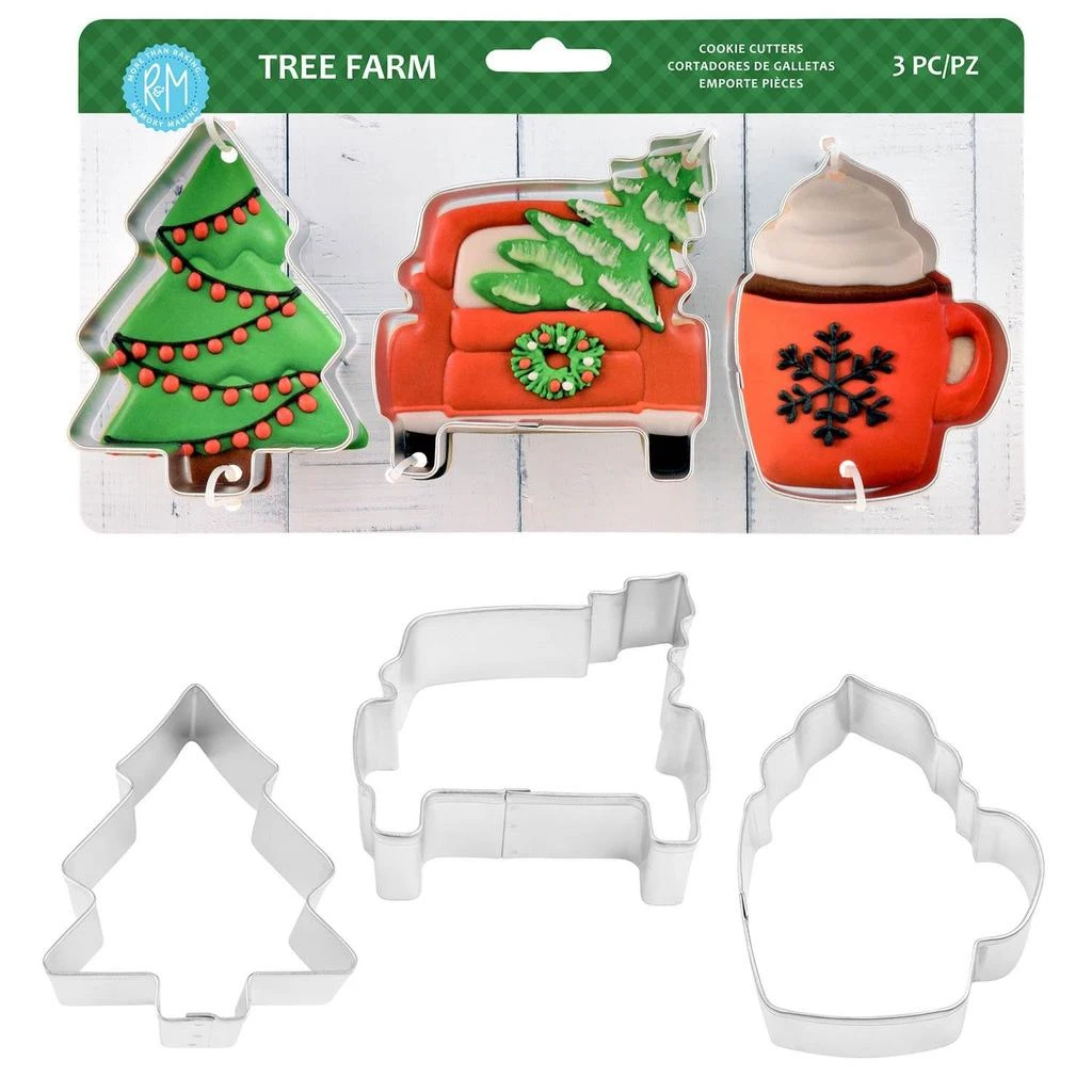 R&M International 3 Piece Tree Farm Cookie Cutter Set 2