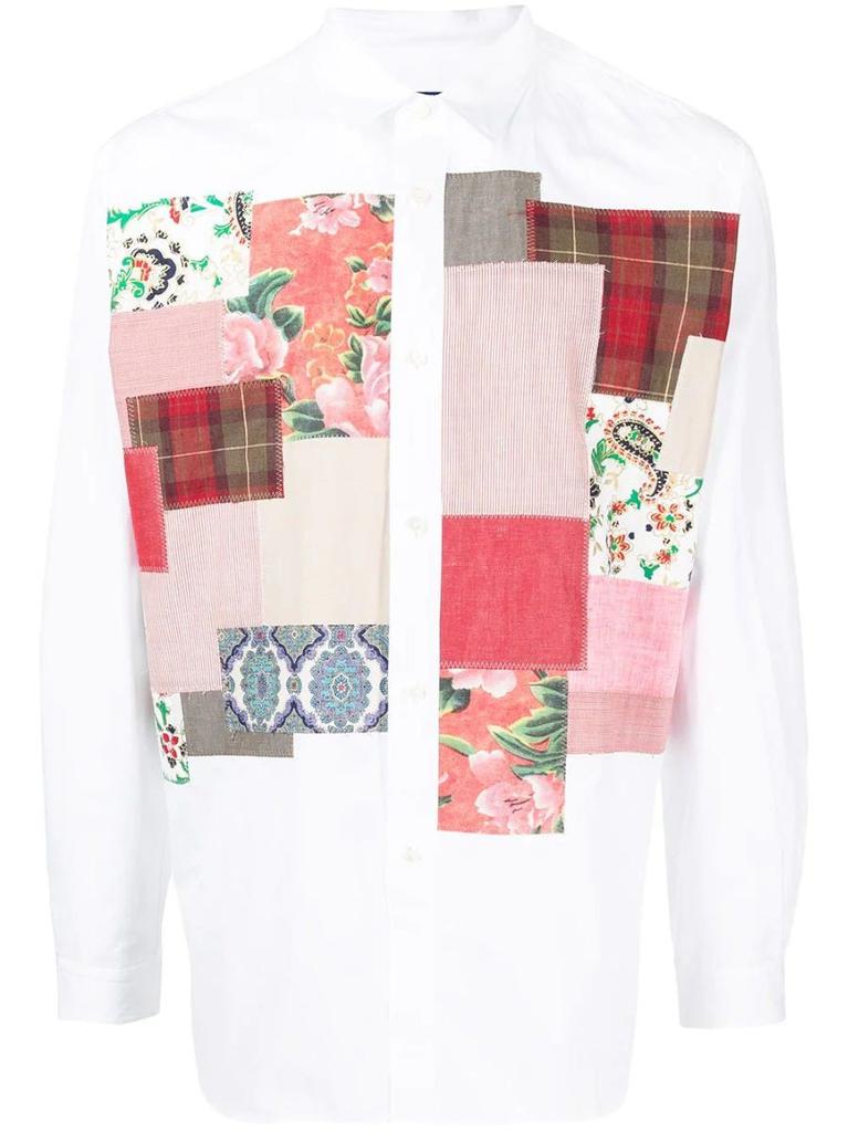 NA Patchwork design white Shirt