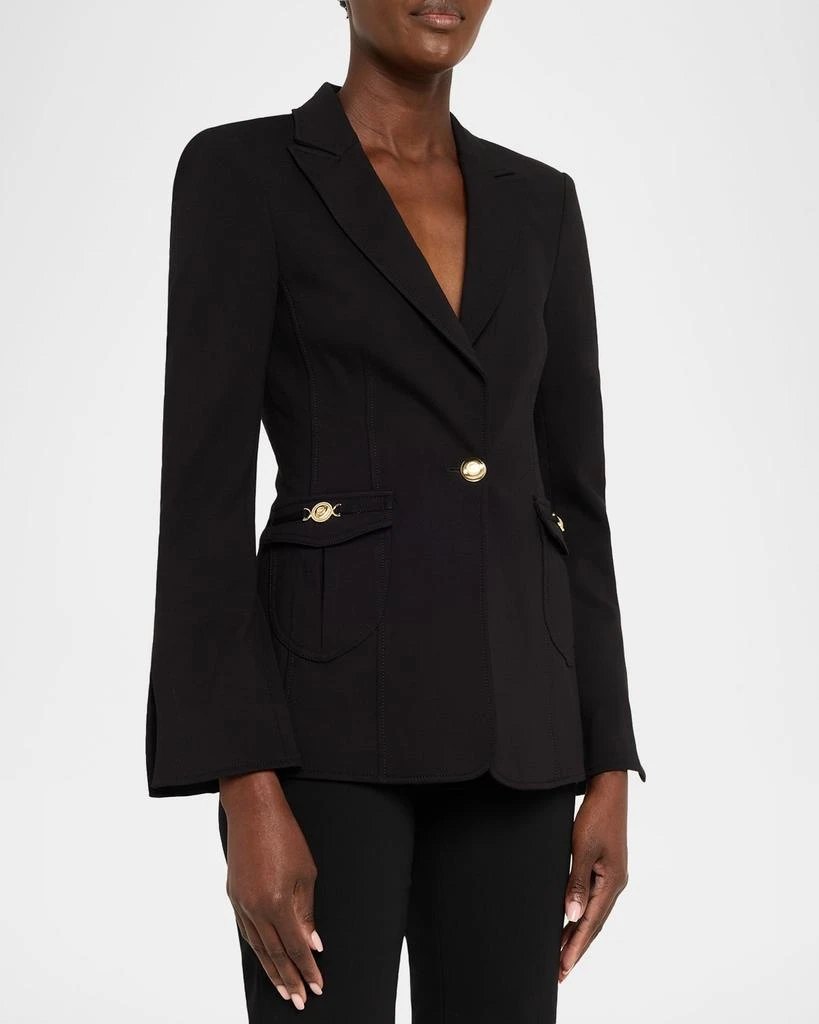 Cinq a Sept Sable Tapered Single-Breasted Blazer 4