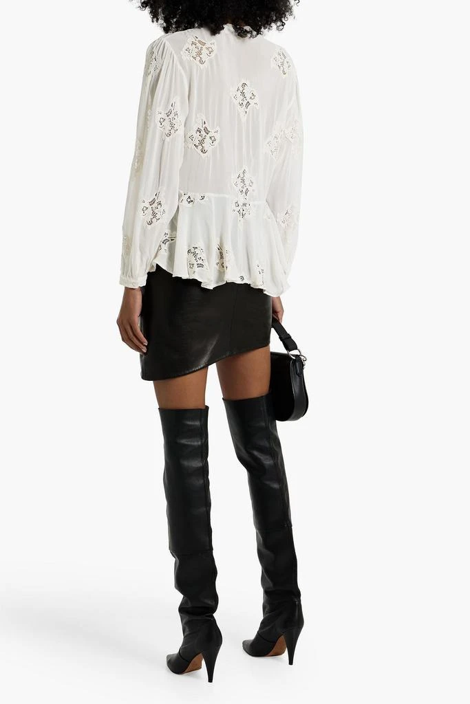 IRO Lalia chiffon and crocheted lace blouse 3