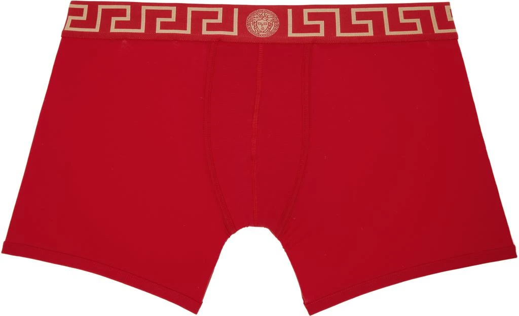 Versace Red Greca Border Long Boxer Briefs 1