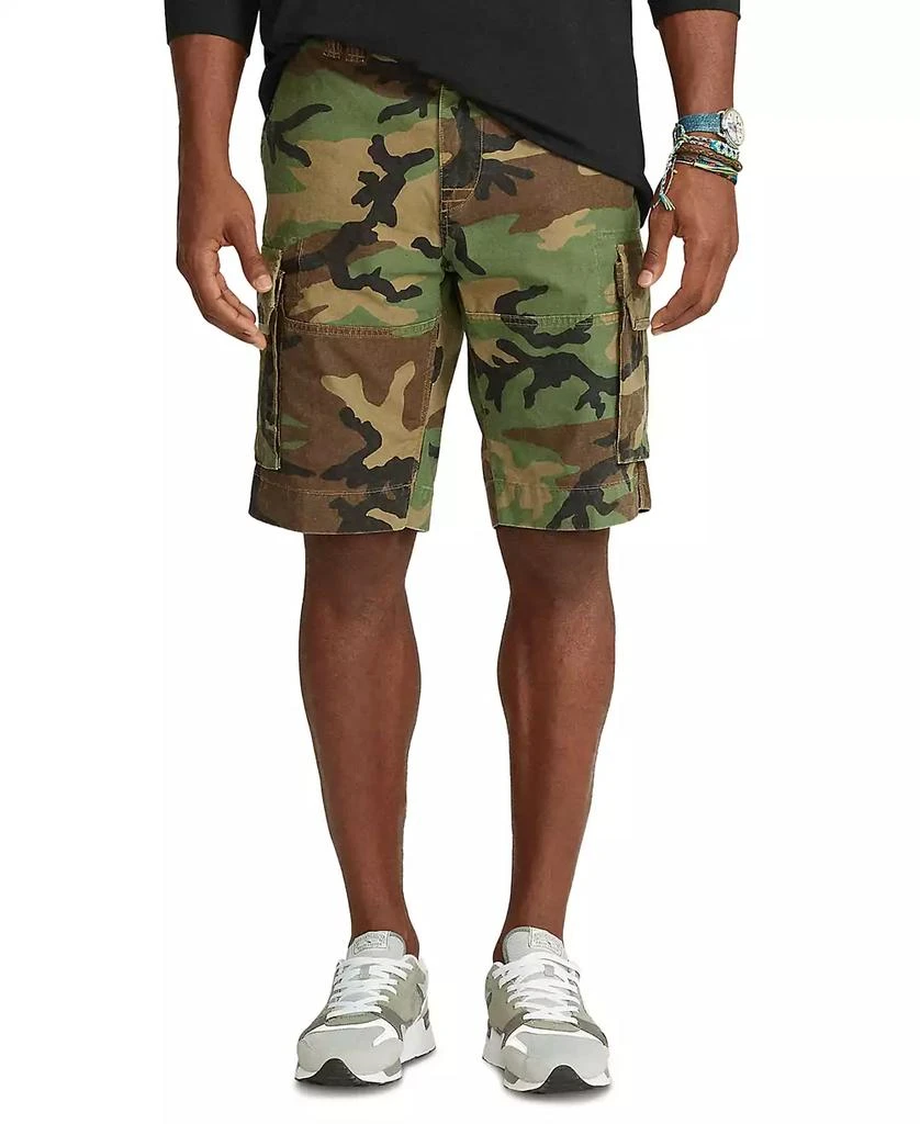 Ralph Lauren Men's Big & Tall Relaxed Fit 10" Camouflage Cotton Cargo Shorts 9