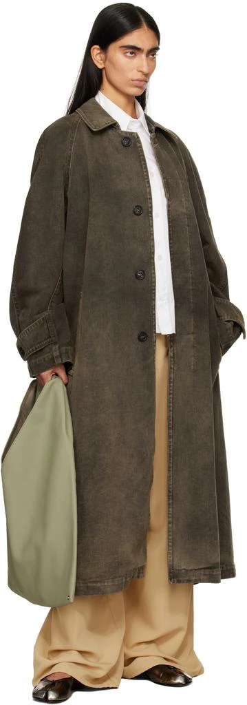 MM6 Brown Faded Denim Coat 4
