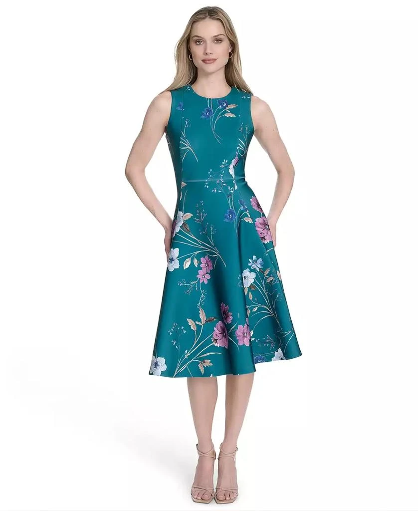 green emerald velvet dress Donna Ricco DR51120 - Short Scuba: (95% Polyester, 5% Spandex) Lining:  (100% Polyester) Sheath Dress