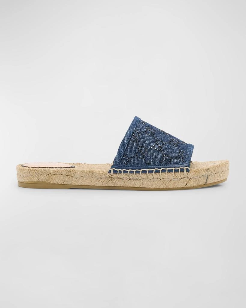 Gucci Pilar GG Denim Espadrille Sandals 1