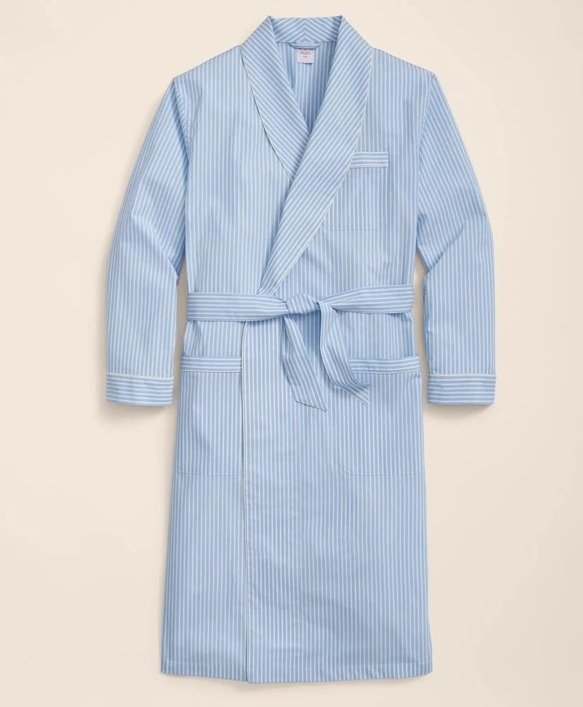 Brooks Brothers Cotton Broadcloth Bengal Striped Robe 1