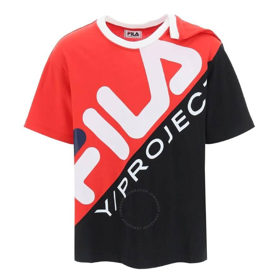 Y/Project Y/Project Fila Clip Shoulder Cotton T-Shirt