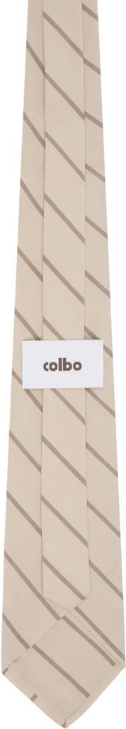 colbo Beige Striped Tie
