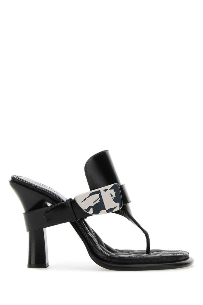 Burberry Bay Equestrian Knight Heel Sandals - Shoes
