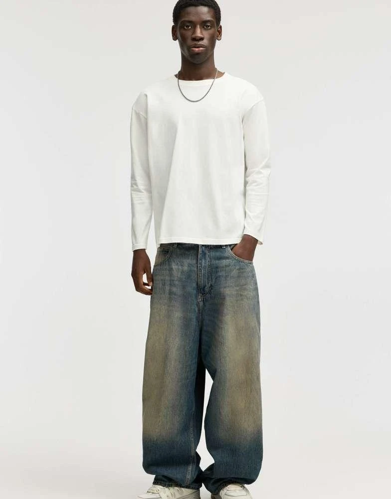 Pull&Bear Pull&Bear super baggy jeans in blue 1