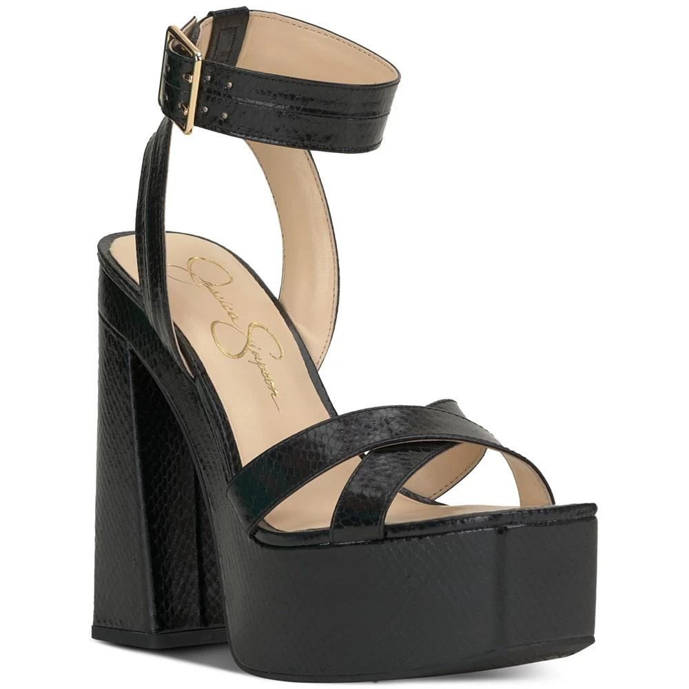Jessica Simpson Women's Beasley Ankle-Strap Platform Dress Sandals 1