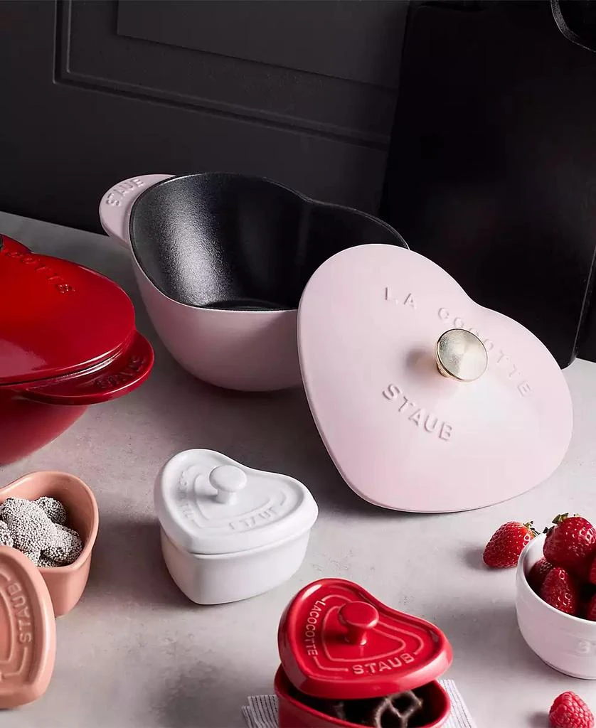 Staub Enameled Cast Iron 1.75-Quart Heart Cocotte 6