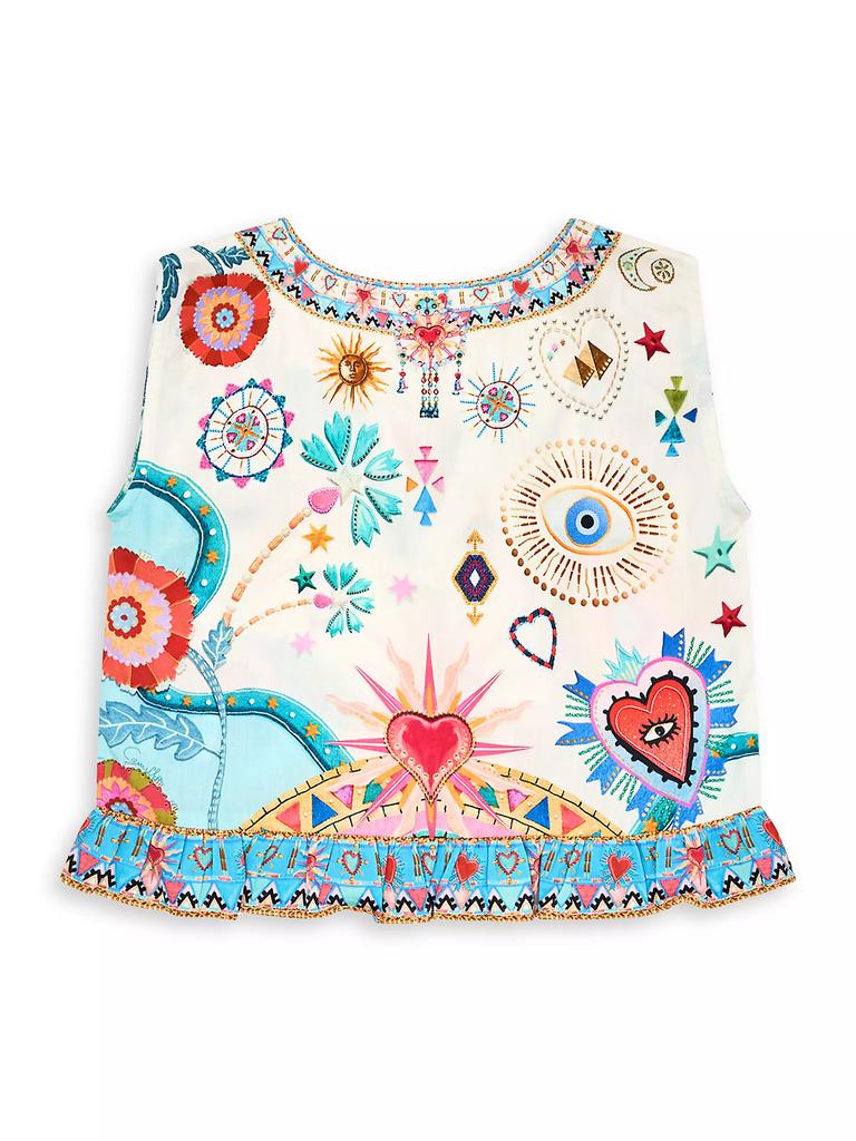 Camilla Little Girl's & Girl's Rainbow Roads Crop Top