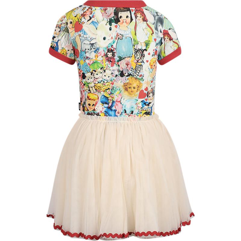 Rock Your Baby Decoupage circus tutu dress in cream