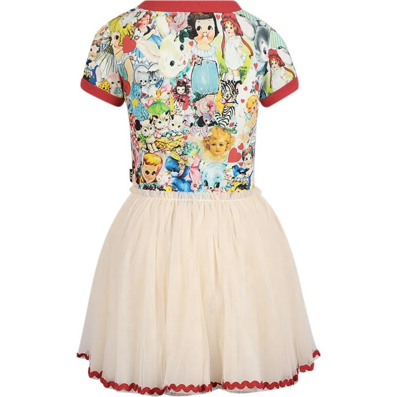 Rock Your Baby Decoupage circus tutu dress in cream 2