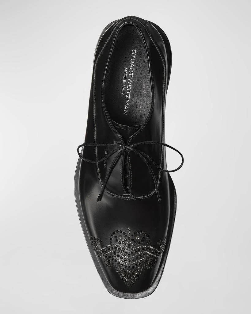 Stuart Weitzman Men's Royce Runway Wingtip Leather Derby Shoes 4