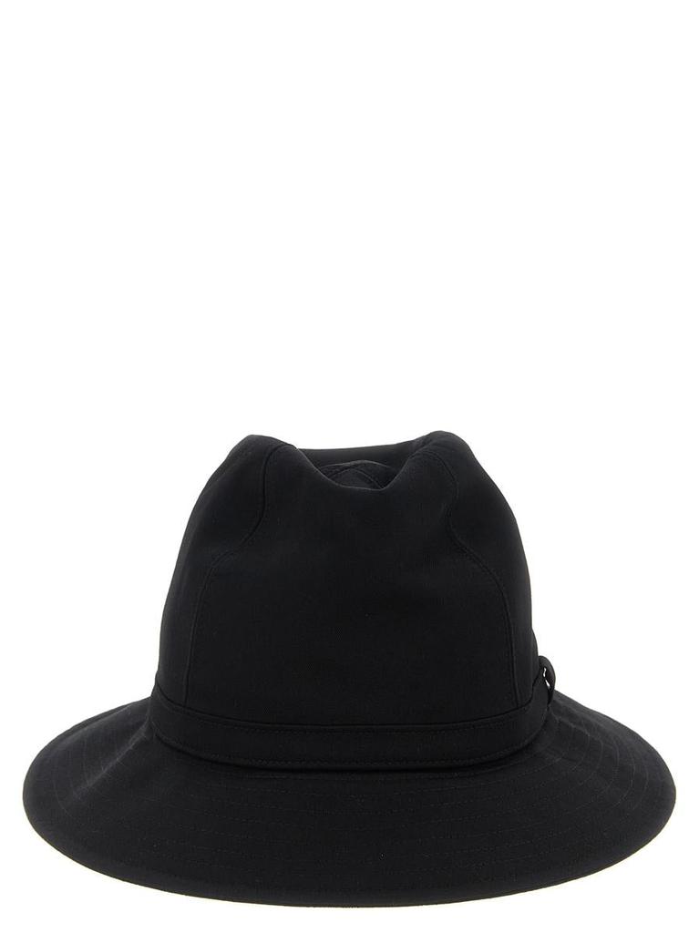Shop Yohji Yamamoto Square Crown Gabardine Hat on Sale at