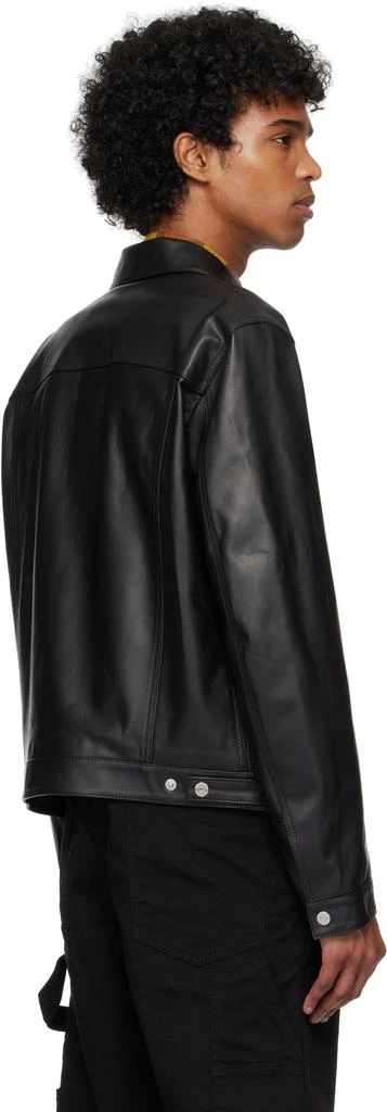 DSQUARED2 Black Boxy Jean Leather Jacket 3