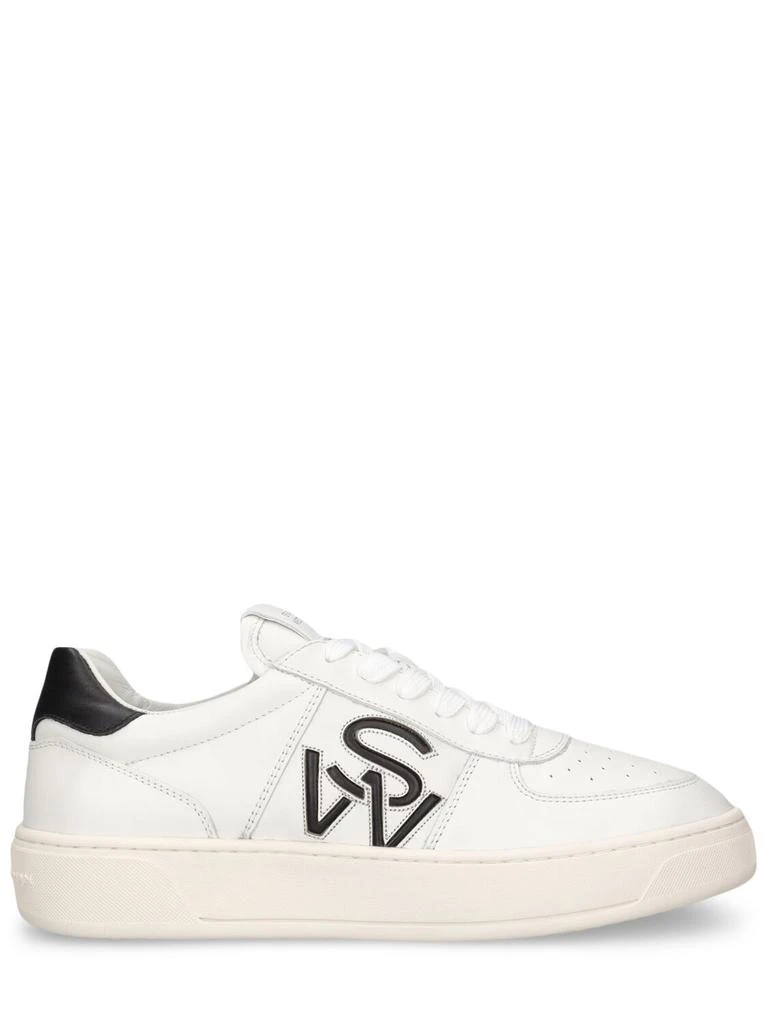 STUART WEITZMAN Logo Leather Sneakers 1