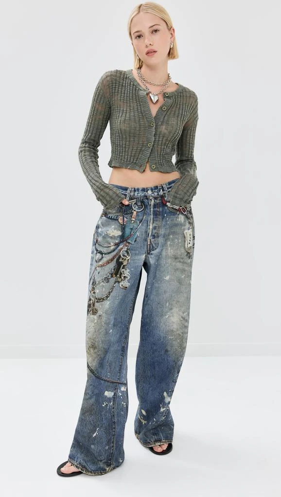 Acne Studios Slub Linen Short Cardigan 8
