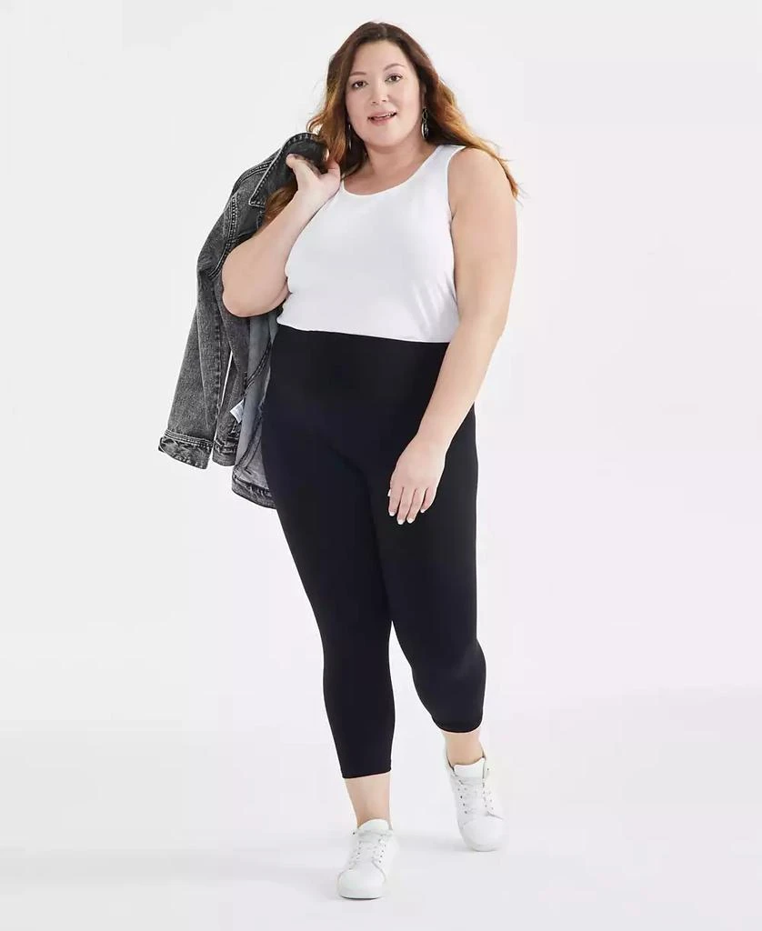 Style & Co Plus Size High-Rise Cropped Leggings, Created for Macy's 1