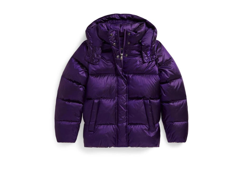 Ralph Lauren Metallic Down Hooded Jacket (Big Kid)