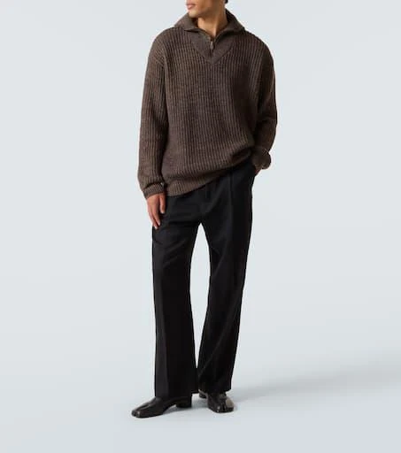 MAISON MARGIELA Wool and cotton half-zip sweater 2